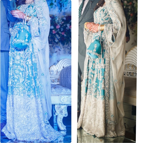 Bridal maxi Pakistani Indian dress in new condition - Picture 10 of 13